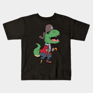 Captain TREX - Pirate Dinosaur Kids T-Shirt